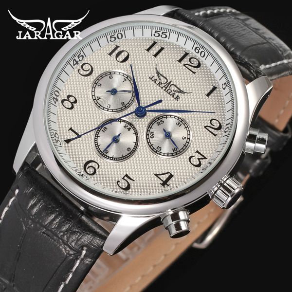 Чоловічий годинник Jaragar Elite White 11 фото