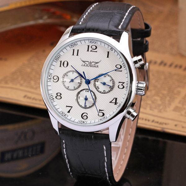 Чоловічий годинник Jaragar Elite White 11 фото