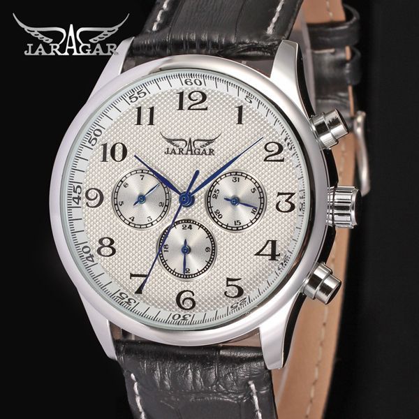 Чоловічий годинник Jaragar Elite White 11 фото