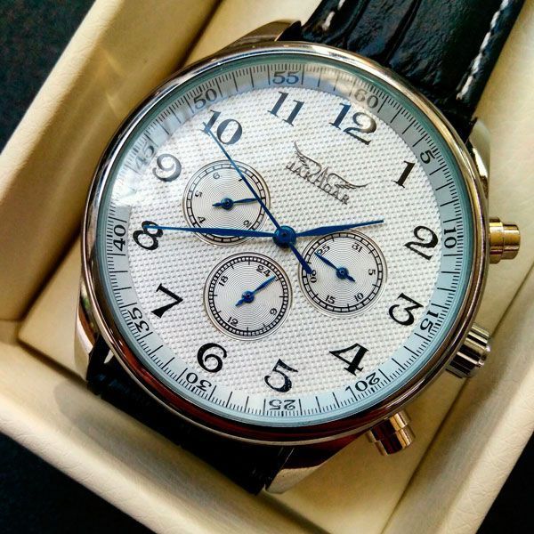 Чоловічий годинник Jaragar Elite White 11 фото