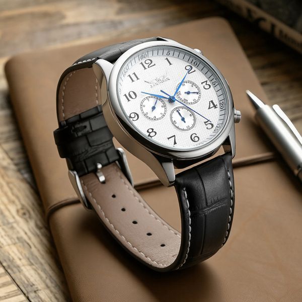 Чоловічий годинник Jaragar Elite White 11 фото