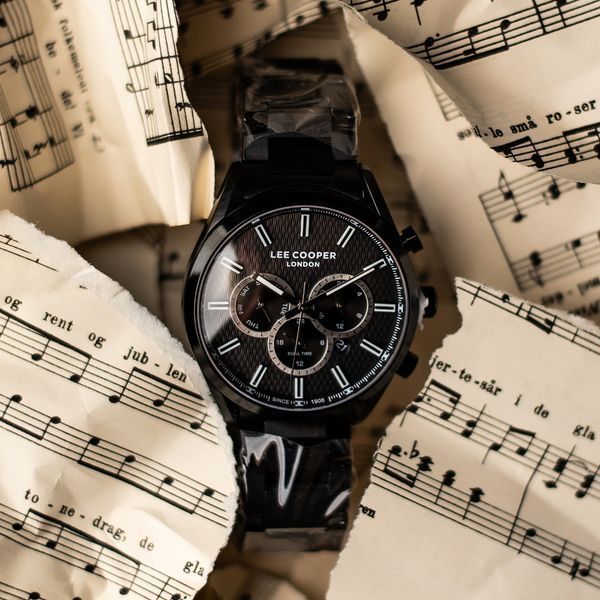 Чоловічий годинник Lee Cooper England Black 562 фото