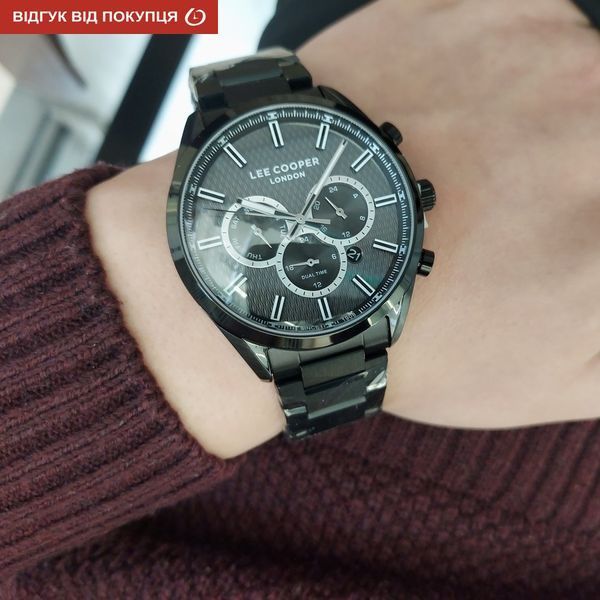 Чоловічий годинник Lee Cooper England Black 562 фото