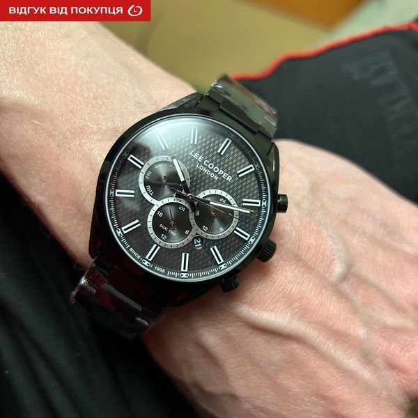 Чоловічий годинник Lee Cooper England Black 562 фото