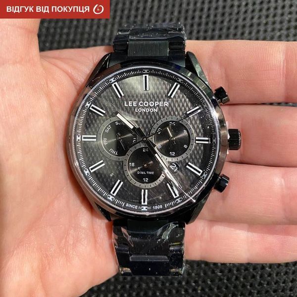 Чоловічий годинник Lee Cooper England Black 562 фото