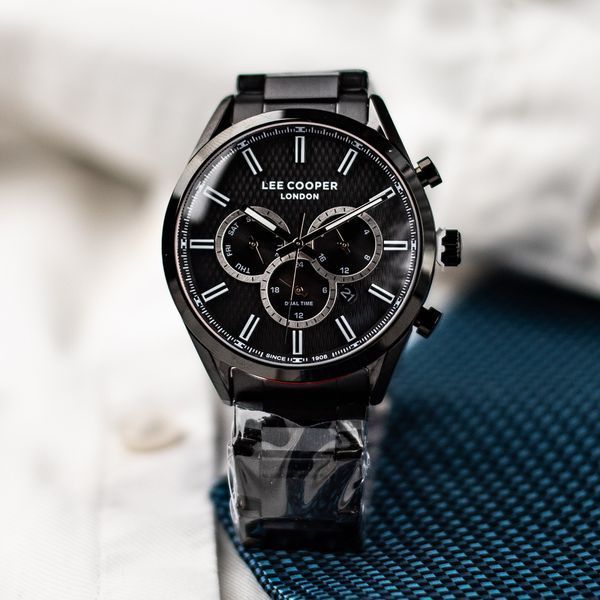 Чоловічий годинник Lee Cooper England Black 562 фото