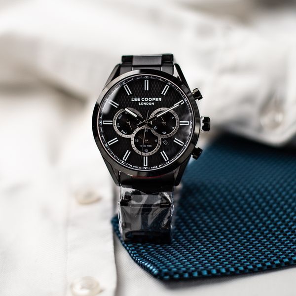 Чоловічий годинник Lee Cooper England Black 562 фото