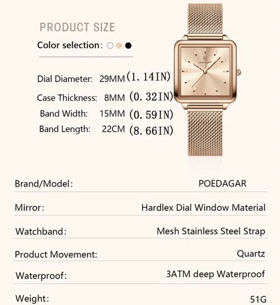 Жіночий годинник Poedagar Annet 713 фото