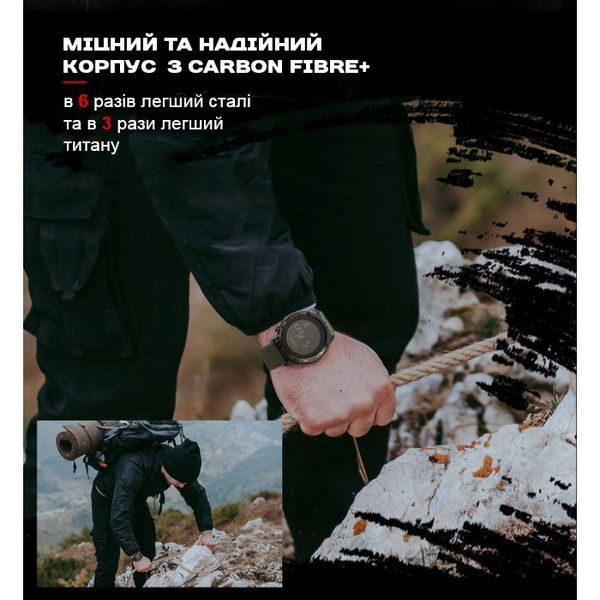 Чоловічий годинник North Edge Alps Black з компасом, 2 ремінці 313 фото