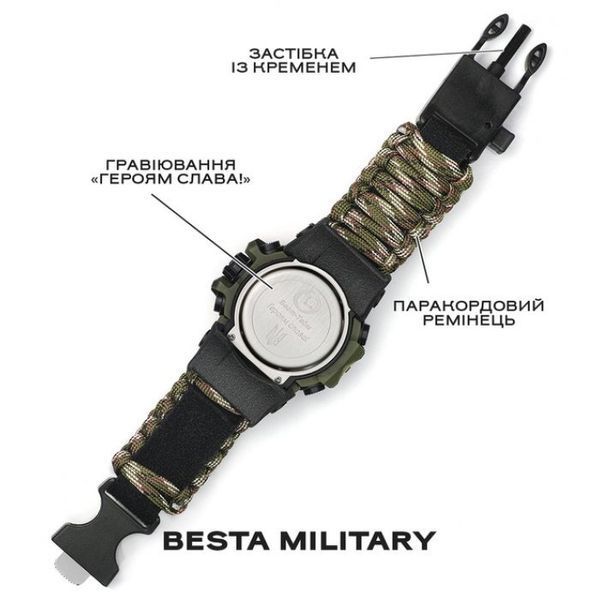 Тактичний тканевий ремінець до Besta Military 613 фото