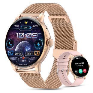 Смарт годинник Smart Holiday Gold Steel, 2 ремінці 414 фото