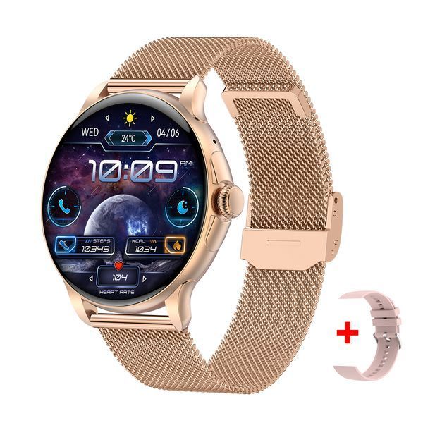 Смарт годинник Smart Holiday Gold Steel, 2 ремінці 414 фото