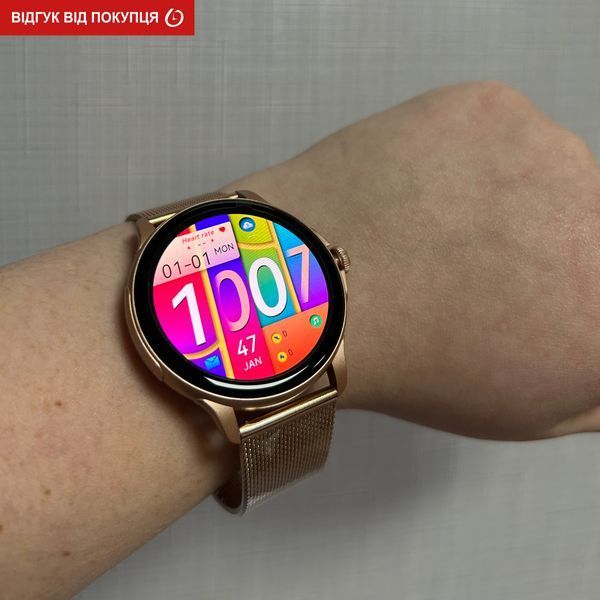 Смарт годинник Smart Holiday Gold Steel, 2 ремінці 414 фото