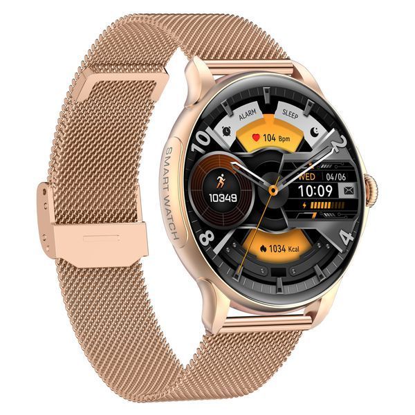 Смарт годинник Smart Holiday Gold Steel, 2 ремінці 414 фото