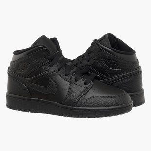 Кросівки жіночі Jordan 1 Mid Black 1065 фото