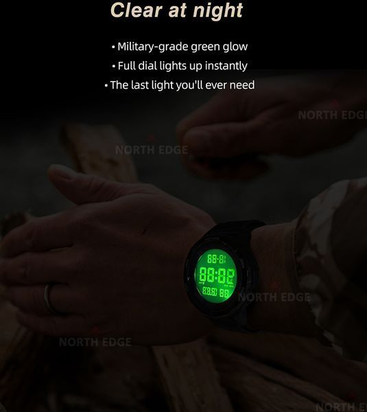 Чоловічий годинник North Edge Terrax Green, 2 ремінці 715 фото