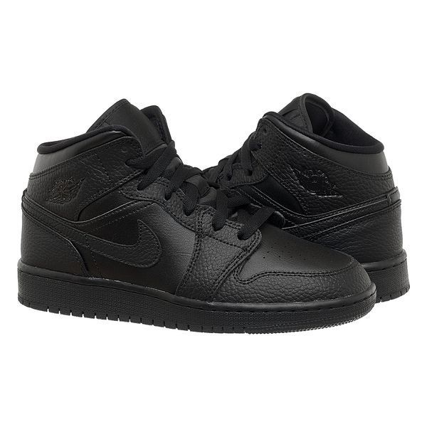 Кросівки жіночі Jordan 1 Mid Black 1065 фото
