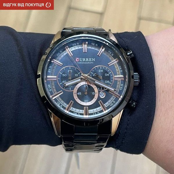 Чоловічий годинник Curren Wild Black 666 фото