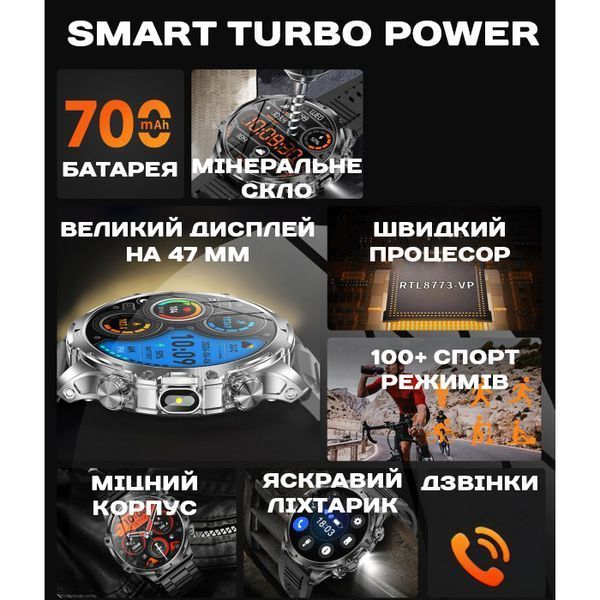 Смарт годинник Smart Turbo Power Rubber, 2 ремінці 416 фото