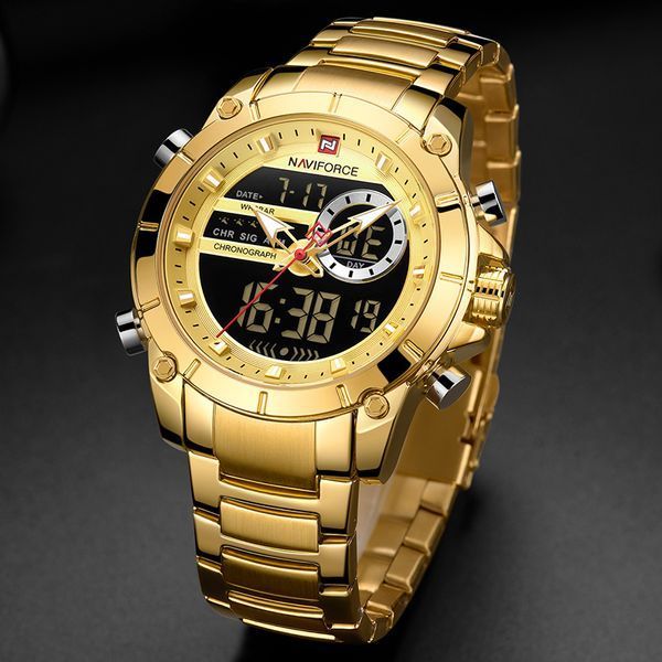 Чоловічий годинник Naviforce Jazz Gold 516 фото