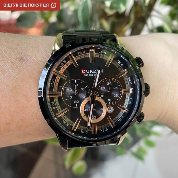 Чоловічий годинник Curren Wild Black 666 фото