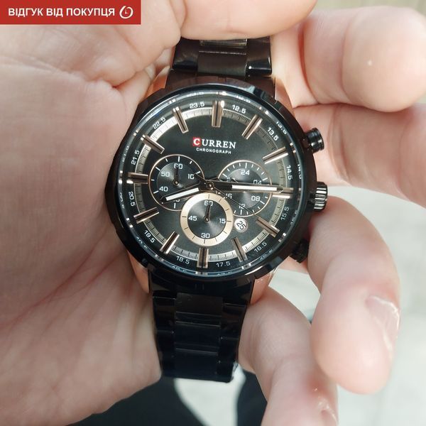 Чоловічий годинник Curren Wild Black 666 фото