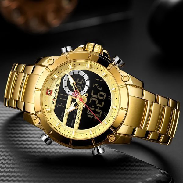 Чоловічий годинник Naviforce Jazz Gold 516 фото