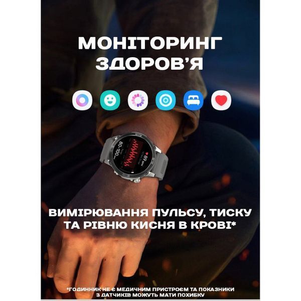 Смарт годинник North Edge GPS Titan Black Spider, 2 ремінці 766 фото