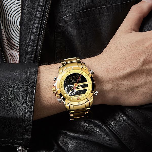 Чоловічий годинник Naviforce Jazz Gold 516 фото