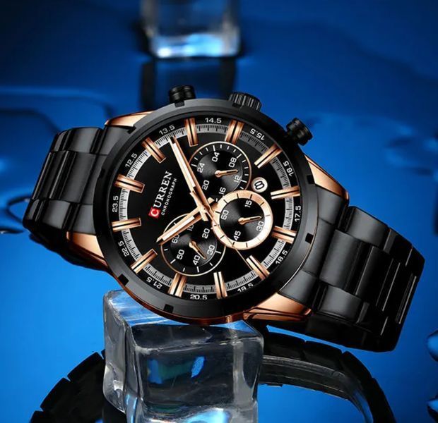 Чоловічий годинник Curren Wild Black 666 фото