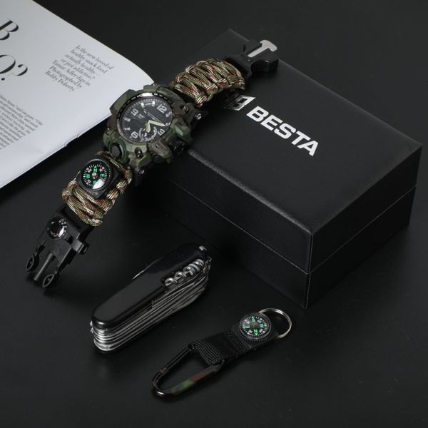 Чоловічий годинник Besta Box Military Set подарунковий набір, з компасом 490 фото