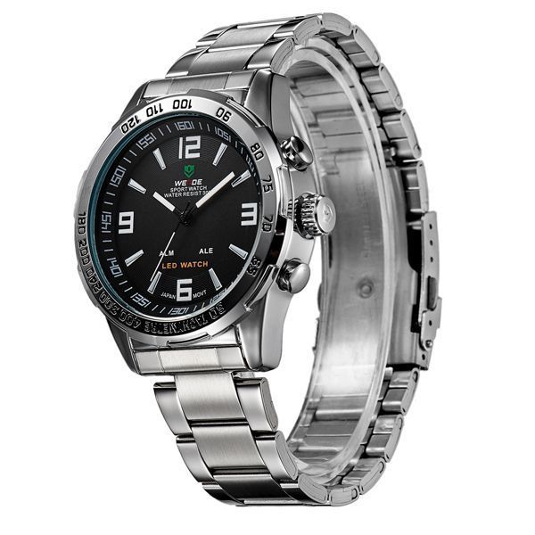 Чоловічий годинник Weide Standart Silver 40 фото