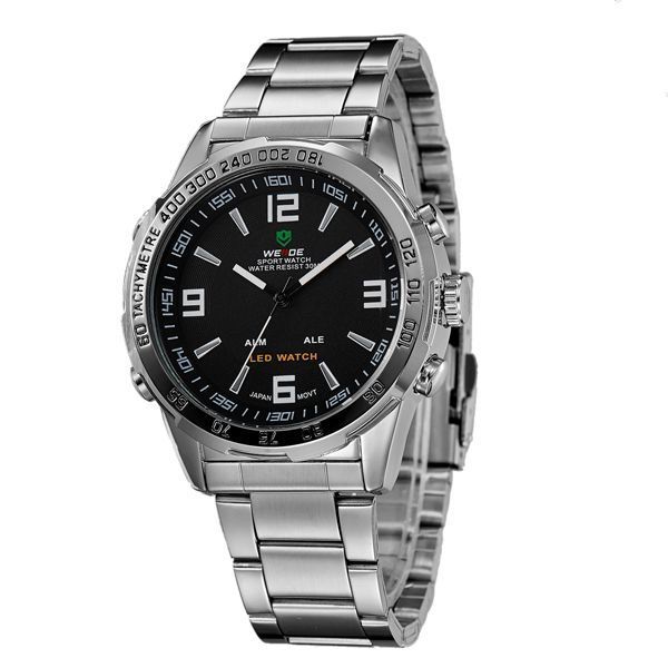 Чоловічий годинник Weide Standart Silver 40 фото