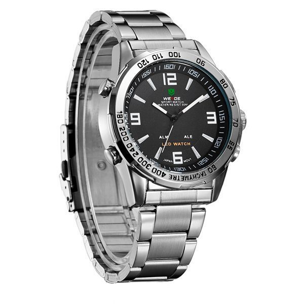 Чоловічий годинник Weide Standart Silver 40 фото