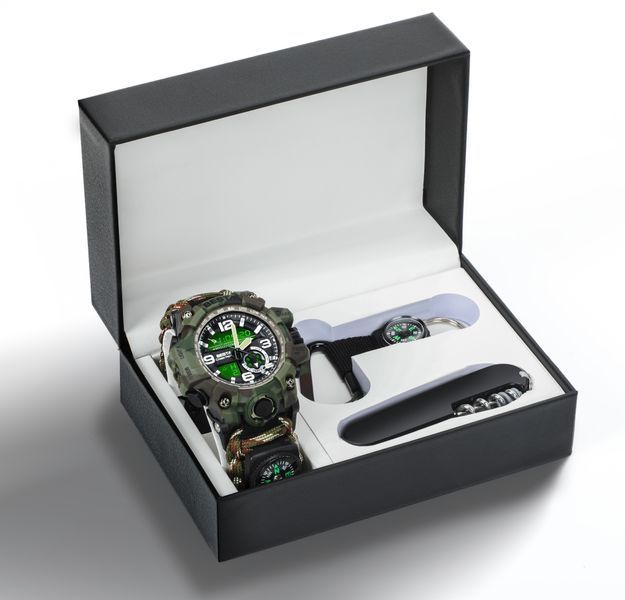 Чоловічий годинник Besta Box Military Set подарунковий набір, з компасом 490 фото