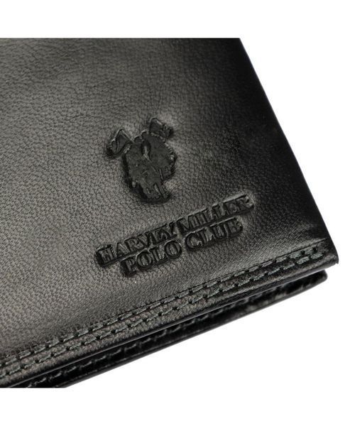 Чоловічий шкіряний гаманець Harvey Miller Polo Club 2807 292 Чорний - 4338 фото