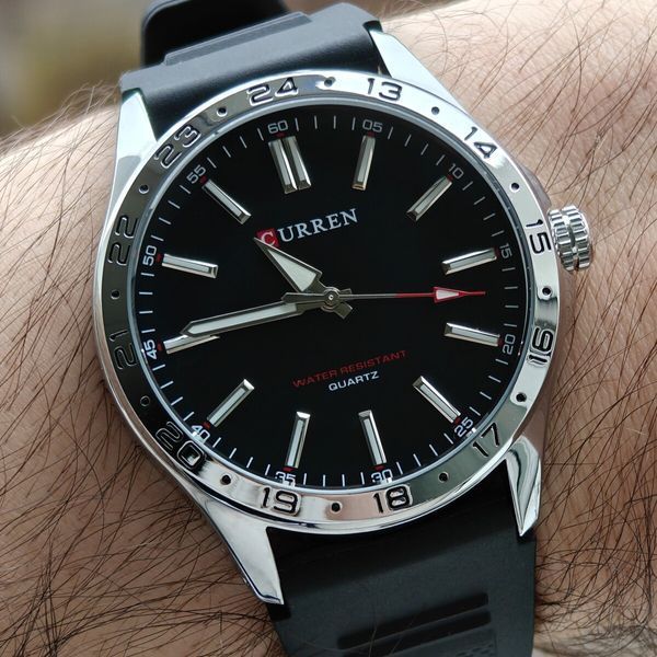 Чоловічий годинник Curren Hector Elastic Black, 2 ремінці 768 фото