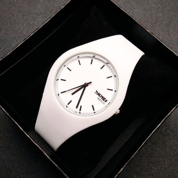 Чоловічий годинник Skmei Rubber White 9068C 18 фото