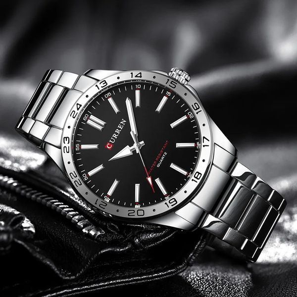 Чоловічий годинник Curren Hector Elastic Black, 2 ремінці 768 фото