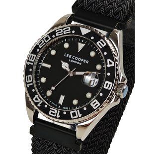 Чоловічий годинник Lee Cooper Daytona Vibe Black, 2 ремінці 769 фото