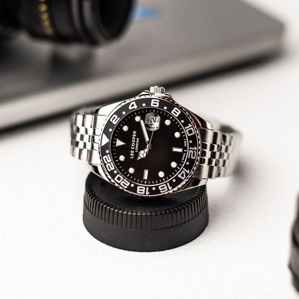 Чоловічий годинник Lee Cooper Daytona Vibe Black, 2 ремінці 769 фото