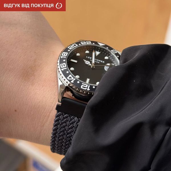 Чоловічий годинник Lee Cooper Daytona Vibe Black, 2 ремінці 769 фото