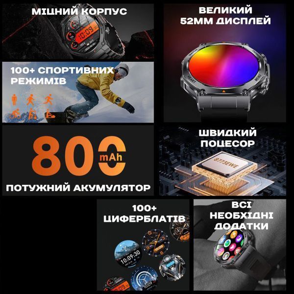 Смарт годинник Smart Mevaden Ultra Steel, 2 ремінці 620 фото