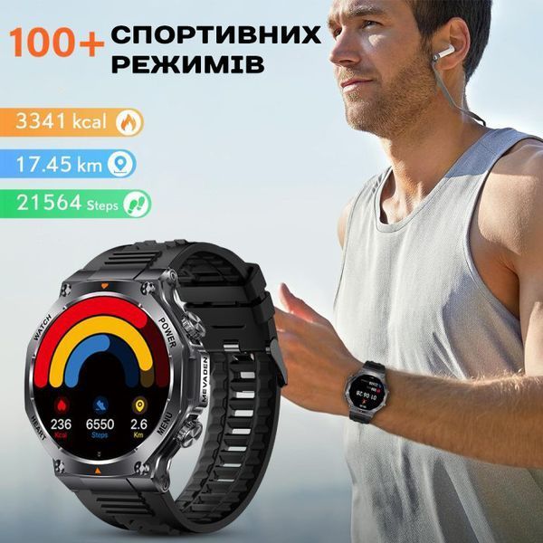 Смарт годинник Smart Mevaden Ultra Steel, 2 ремінці 620 фото