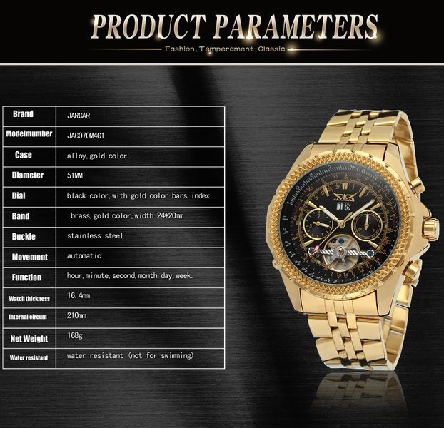 Чоловічий годинник Jaragar Exclusive 20 фото