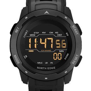 Чоловічий годинник North Edge MARS Pro Black 5BAR 171 фото