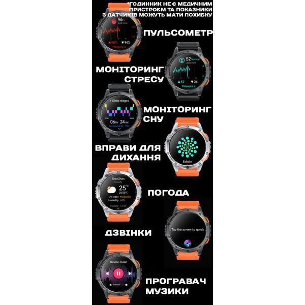 Смарт годинник Smart GPS Max Black, 2 ремінці 471 фото