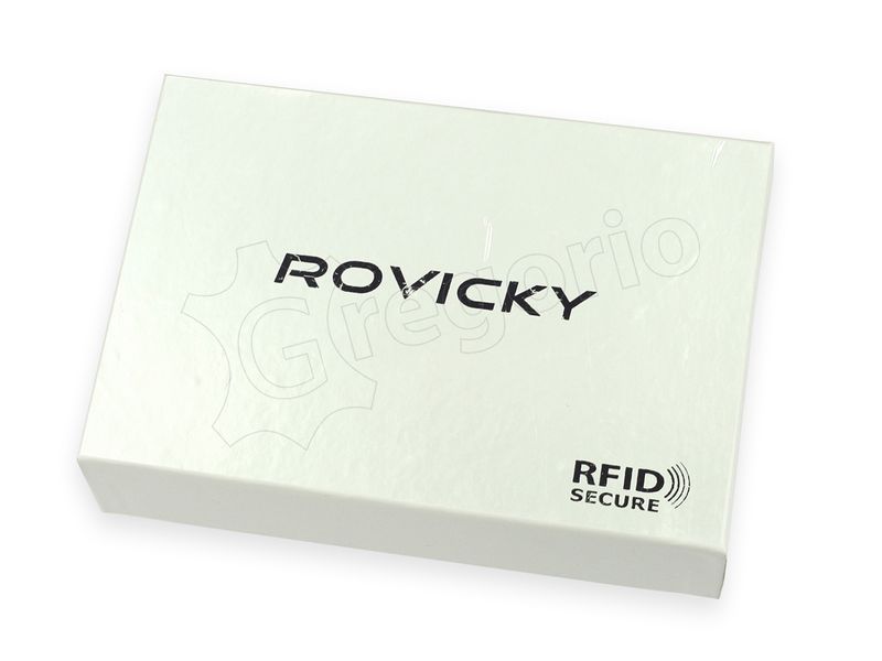 Чоловічий шкіряний гаманець Rovicky N992L-RVT RFID Чорний - 4442 фото