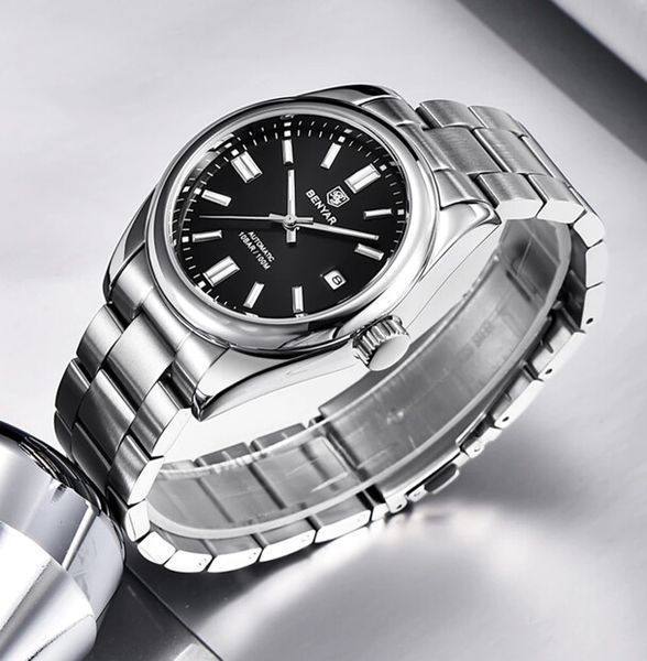 Чоловічий годинник Benyar Automatic Leather Deluxe, 2 ремінці 772 фото
