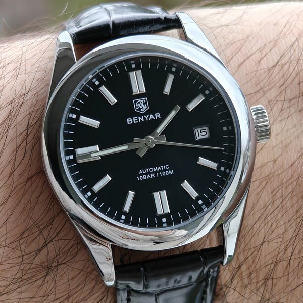Чоловічий годинник Benyar Automatic Leather Deluxe, 2 ремінці 772 фото